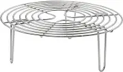 Round Steamer Rack and Cooling Rack,Stainless Steel Pot Trivet, Cooking Rack,Wire Steamer Kettle Rack Holder, Air Fryer Cooking Steamer Rack for Baking Canning Cooking Steaming, 7.9''X2.8''