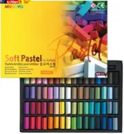 Soft Pastel Set – 64 Vibrant Colors for Artists | Smooth & Blendable | Square Sh