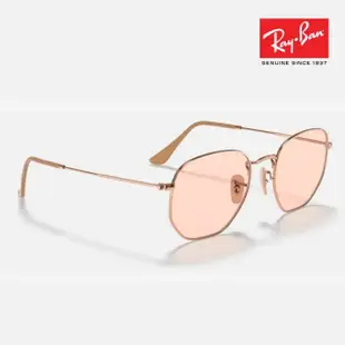 【RayBan 雷朋】六角形金屬變色太陽眼鏡(RB3548N-91310X 54mm 變色鏡片)