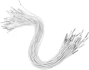Anneome 100pcs Elastic Cords with Metal Tips for Craft Mask Loops White 1.5x30cm