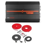 DS18 SXE-3000.4D/BK Class D SXE Series 4-Channel Car Amplifier with Amp Kit
