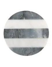 [Maxwell & Williams] Coaster Collective Round Marble Coaster 10cm Charcoal Stripe