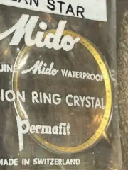Vintage Mido Ocean Star watch ref. 21 crystal 30.0mm gold integral chapter ring