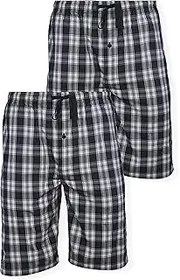 [Hanes] Men’s & Big Tall Men’s Woven Stretch Pajama Shorts – 2 Pack, Black & Black,3X-Large