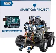 GeeekPi UNO R3 Smart Car Project Car Kit, UNO R3 Development Board, Develop Projects Ranging Smart Vehicles