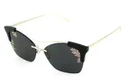 RARE New PRADA PR 21US Conceptual Black Gold Flower Sunglasses SPR 21U ZO8238