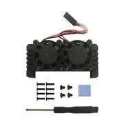 Aluminum Alloy Heatsink Case With Double Cooling Fans For Raspberry Pi Zero 2W