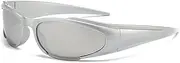 [HPIRME] Rectangle Sport Sunglasses Men Women Vintage Red Film Mirror Shade Eyewear Cycling Male Sun Glasses UV400