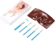 SaZaK Face Eyes Makeup Mannequin Silicone Practicing Board Perfect Aid to Practice Makeup for Beginner