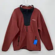 Columbia Sequoia Grove Half Zip Fleece Pullover Long Sleeve Red Size XL Mens