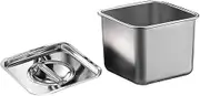 EXHUMKY Stainless Steel Condiment Container with Lid Multi Functional Seasoning Jar for Home Use Storage Canister Easy to Clean and Sturdy Design