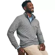Faherty Sweater Men's Small Epic Quilted Fleece Snap Button Pullover NWT