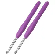 2PcsSize H / 5.0mm Crochet Hooks Ergonomic Crochet Hook for Arthritis and Beg...