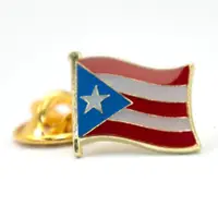 在飛比找ETMall東森購物網優惠-【A-ONE】Puerto Rico 波多黎各國旗金屬胸針 