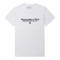 在飛比找PChome24h購物優惠-A&F 麋鹿 AF 熱銷刺繡文字彩麋鹿圖案短袖T恤-白色