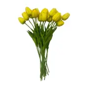36 Pc Artificial Foam 15" Real Touch Yellow Tulip Flower Faux Flower Silk Floral