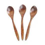 3 PCS Wooden Spoon Mini Spoons Small for Spice Jars Sugar Seasoning