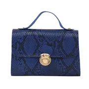 2 Pcs Snake Pattern Pu Leather Women Shoulder Clutch Casual Street Commuter Crossbody Bag Popular Simple Female Daily Bag