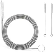 59 Inch Long Wire Brush, Car Sunroof Drain Cleaning Tool, Flexible Nylon Cleaner for Cleaning Straw, Feeding Tube, Sink, Refrigerator Drain, Universal Slim Hose Pipe Brush