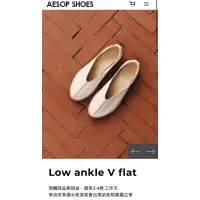 在飛比找蝦皮購物優惠-Aesop shoes low ankle V flat 真