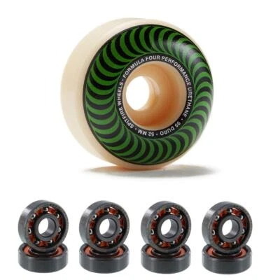 Spitfire Skateboard Wheels F4 Classics 99A 52mm With Bronson Raw Bearings