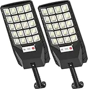 Solar Lights,Motion Sensor Outdoor Light,800 W Street Lights 6500K Security Flood Light IP67 Waterproof Dusk to Dawn Lamp for Garden, Garage, Yard, Path (2 Pack)