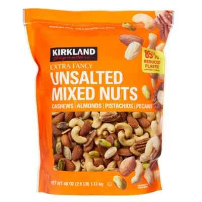 Kirkland Signature Extra Fancy Mixed Nuts, Unsalted, 2.5 lbs