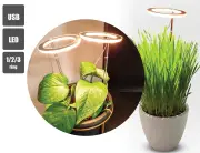 20-60 LED Plant Grow Lights (AU Stock) Full Spectrum Plant Lights Indoor Adjustable Plant Halo Growing Lamps USB Auto Timer