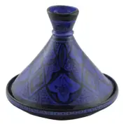 Moroccan Serving Tagine Handmade Ceramic Tajine Dish 12 inches Royal Blue