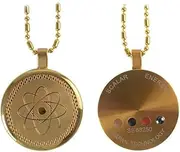 Emf Protection Anti-radiation Metatron Cube Shield Defense Necklace,Terahertz Cosmic Energy Protection Necklace,Gold Color