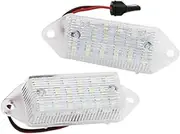 XEBRAD 2Pcs White License Plate Light Number Plate Lamp, for Mitsubishi, Lancer 2003-2017 For Lancer Evolution X 2007-2016 License Plate Lamp