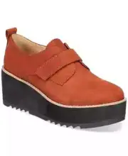 EILEEN FISHER Women's Zola Platform Wedge Booties Rust - US Size 7