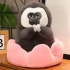 Zoo Animal White Face Monkey Plush Lotus Blossom Monkey Home Decoration