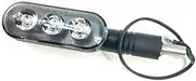 Front Rear Turning Indicator Lights Motorcycle Front Rear Turn Signal Light Flashers Lights Indicator Lamps, for Leoncino 500 BJ500 Leoncino250 BJ250 Motorcycle Turn Signal Lights(Black Front