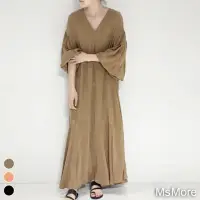 在飛比找momo購物網優惠-【MsMore】韓國歐洲全新設計花苞寬鬆絲柔棉寬鬆洋裝#10