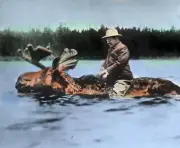 Teddy Roosevelt On A Moose in N. Dakoto Mousepad Computer Mouse Pad 7 x 9