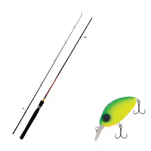 Apis Firestorm Bass Lure Fishing Rod S662ML + Damiki DC-200 Hard Bait Lure 55mm206D MAT TIGER