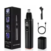 Ear and Nose Hair Trimmer for Men, IPX7 Waterproof Dual Edge Blades