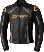 S1 Ce Jacket Blk/Gry/Neon Org Leather 3xl