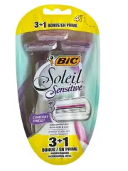 Bic Soleil Womens Razors Sensitive Comfort Shield 3-Blades (4 Ct.)