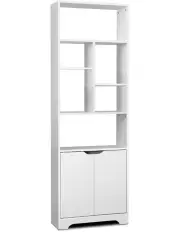 [Artiss] Bookshelf Display Adjustable Storage Cabinet in White