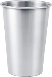 Stainless Steel Beer Cup Wine Mug Coffee Tea Milk Drinking Supplies Outdoors Camping Holiday Picnic Shatterproof Silver 1pc