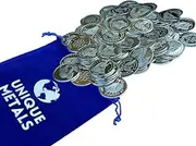 Unique Metals Pack of Twenty-Five (25) One Gram .999 Pure Silver Coins with Random Designs in a Jewelry Pouch | Made in USA