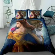 v5359 Bed Sheets Beauty and the Beast Bedding Set 3PCS Duvet Cover & Pillowcase(s) Gift Bed Sheets IU5359