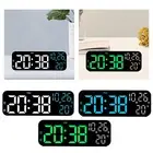Digital Alarm Clock Snooze Function Modern Date Week Display 3 Level Adjustable