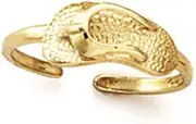 [JewelryWeb] 14ct Yellow Gold Flip Flop toe ring
