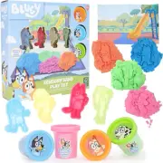 Bluey Sensory Magic Sand Playset Kids TV Show 10 Piece Creative Toy Kit