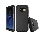 For Samsung Galaxy S8 Case, Drop Resistant Defender Tradies Heavy Duty Rugged Shockproof Cover (Black)
