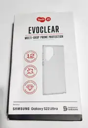 NEW Tech21 EVO CLEAR Case for Samsung Galaxy S22 Ultra in Retail Pkg - CLEAR