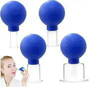 Face Cupping Set(4Pcs), Silicone Vacuum Suction Facial Cupping, Anti Cellulite, Anti Wrinkle and Ageless Skin, for Body Face Leg Arm Back Shoulder Muscle and Joint Pain